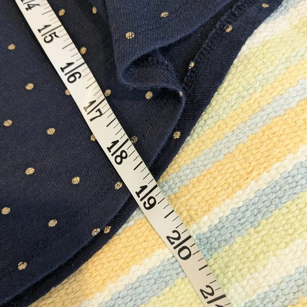 Old Navy blue & gold polka dot top size Medium (8)